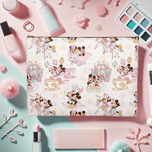 Astuccio per accessori Minnie Mickey, piccola borsa per il trucco, borsa per pennelli da trucco personalizzata, borsa per il trucco personalizzata, borsa per articoli da toeletta con monogramma, astuccio per matite