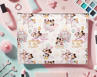 Minnie  Mickey Accessory Pouch , Small Makeup Bag Personalized Makeup Brush Bag, Custom Makeup Bag, Monogram Toiletry Bag, Pencil Case Pouch