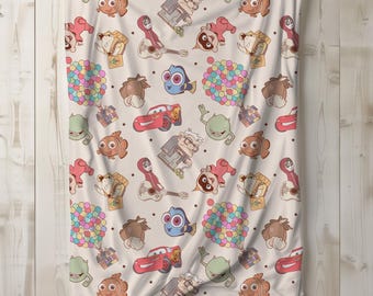 Couverture en sherpa Disney, couverture pour tout-petit, couverture personnalisable pour bébé, décoration d'intérieur Disney, couverture Disney pour enfants, cadeau de baby shower