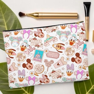 Disney World Accessory Pouch , Small Makeup Bag Personalized Makeup Brush Bag, Custom Makeup Bag, Monogram Toiletry Bag, Pencil Case Pouch