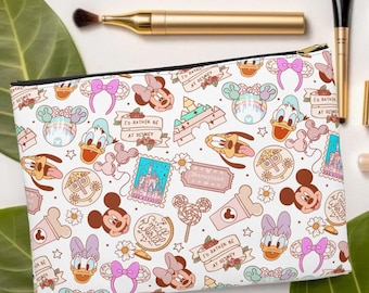 Disney World Accessory Pouch , Small Makeup Bag Personalized Makeup Brush Bag, Custom Makeup Bag, Monogram Toiletry Bag, Pencil Case Pouch