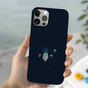 Star Wars Millenium Falcon iPhone-skal, Disney telefonskal Samsung Google Pixel-skal X-Wing Starfighter Galaxy Fan Art
