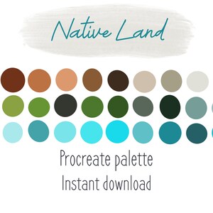 Native land color palette for Procreate