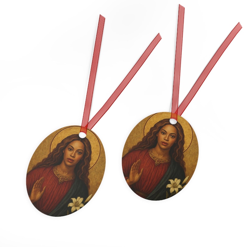 Saint Beyonce Icon Ornament | Metal Ornament - Etsy