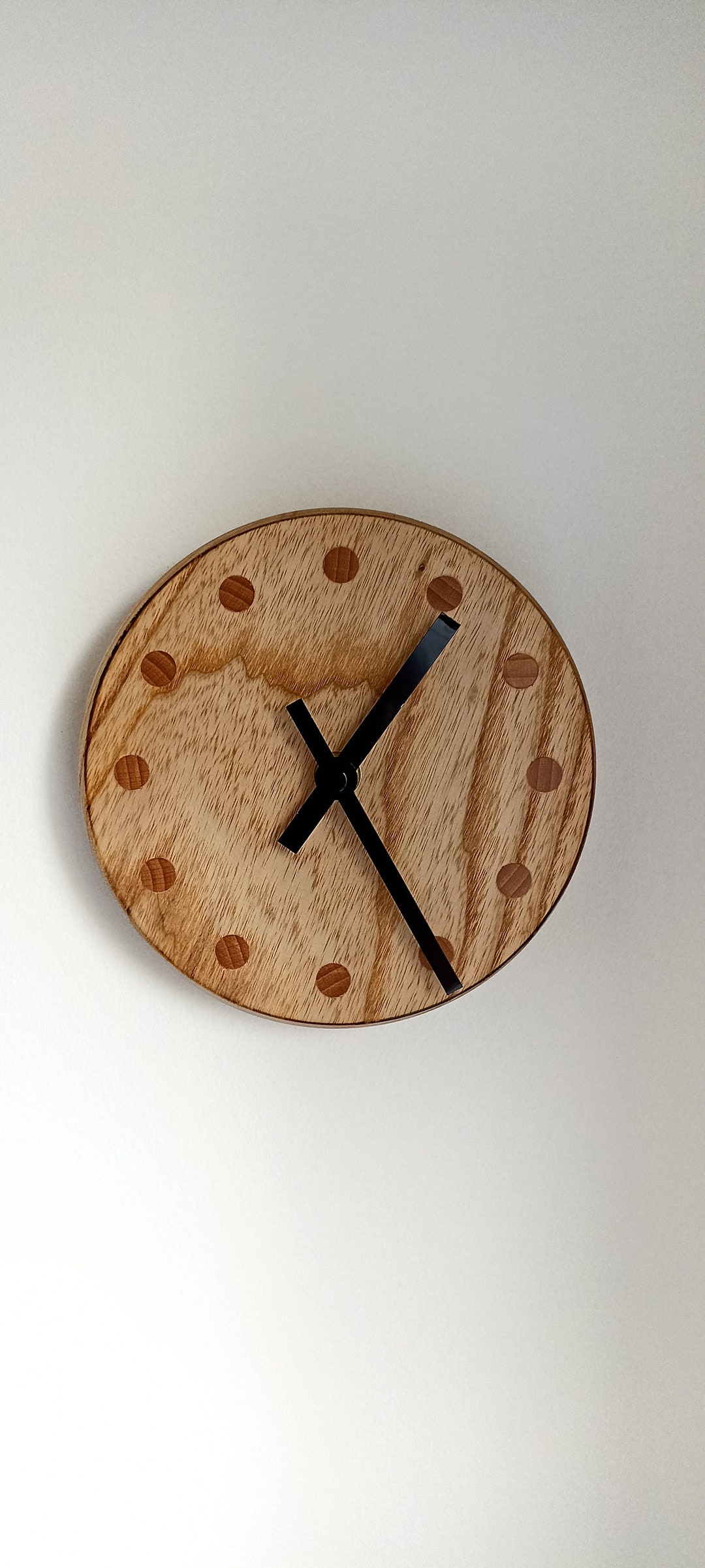 Ash Clock Ash Wooden Wall Clock - Etsy UK