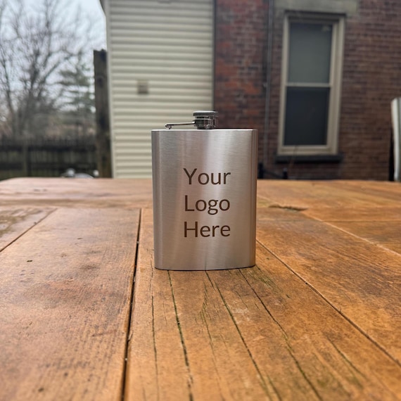 Custom Laser Engraved Flask - Personalized Design of Your Choice