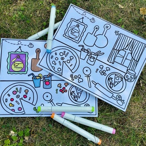 The Bee’s Pizza Kitchen Coloring Sheet | Digital Download | Procreate Coloring
