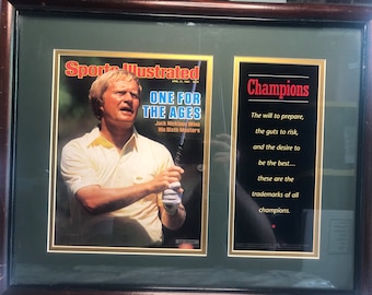 Jack Nicklaus, 1986 6. Masters Sports Illustrated Cover Gerahmt limitierte Auflage mit Champion Zitat