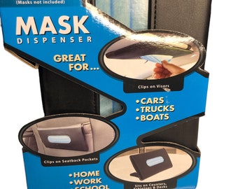 Tissue or Mask Dispenser Premium Leather Visor Clip-on Tan color
