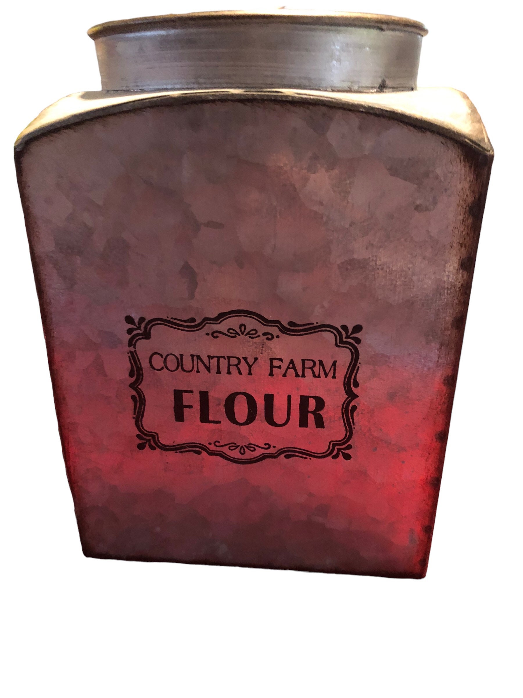Flour Bin, Aluminum, Large, Floor, Lid, Country Kitchen Vintage Storage  Canister Pantry Laundry Hamper Farmhouse Baking 