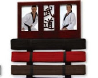 10 black acrylic martial arts belt display karate Birthday Teakwon-do Christmas 