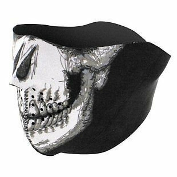 Neoprene Motorcycle Half Face Skull Mask Waterproof Bike Ski Winter Cycling Outdoor Sport Party Fancy Dress Halloween