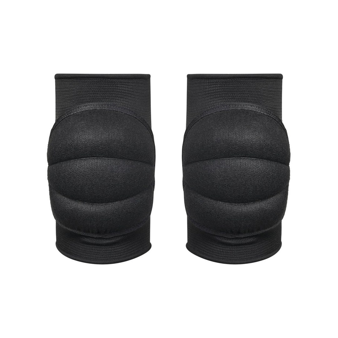 Deluxe Padded Elasticated MMA Knee Pads Black Martial Arts Protection