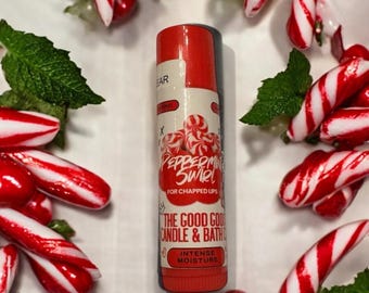 Peppermint Swirl Shea Mango Cocoa Lip Butter Balm 2 Pack