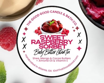 Raspberry Sorbet Lotion Bar – Shea Butter Body Moisturizer (1.5oz)