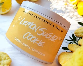 Bougie de soja au citron et au sucre : parfum d'agrumes