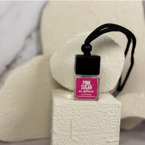 Rosa sockerkristaller billuftfräschare oljediffusor