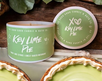Key Lime Pie Soy Candle: Hand-Poured, Phthalate-Free