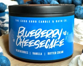 Blueberry Cheesecake Soy Candle: Dessert Scented, Phthalate-Free