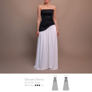 Strapless Drop Waist Dress Patterns - Etsy