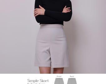 High-Waisted Skort Sewing Pattern – Beginner Friendly (PDF Pattern)