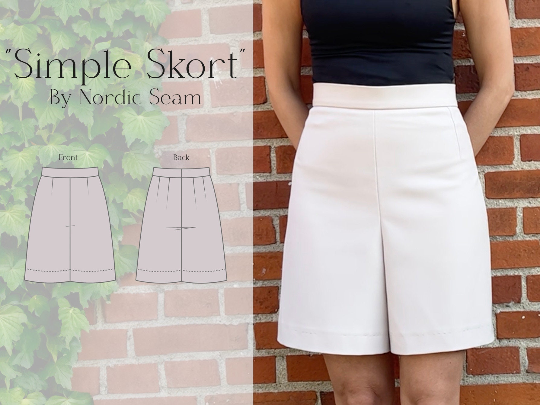 Easy DIY Shorts Sewing Pattern Beginner-friendly Shorts and Skirt