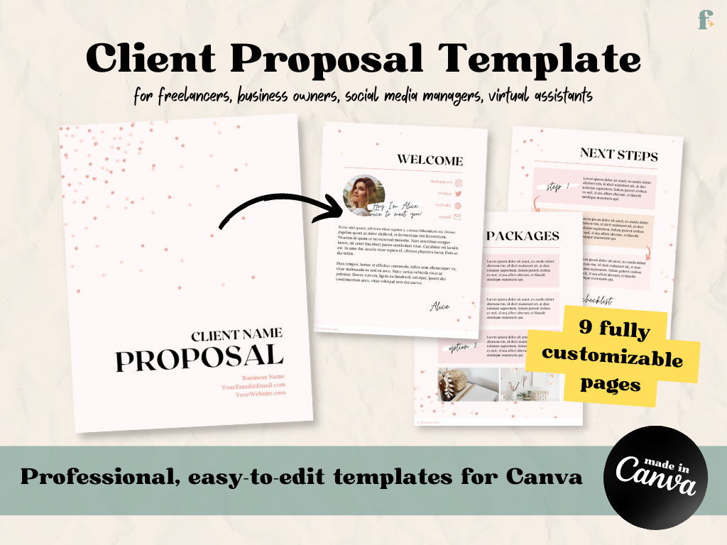Canva Proposal Template | Social Media Manager Proposal | Business ...
