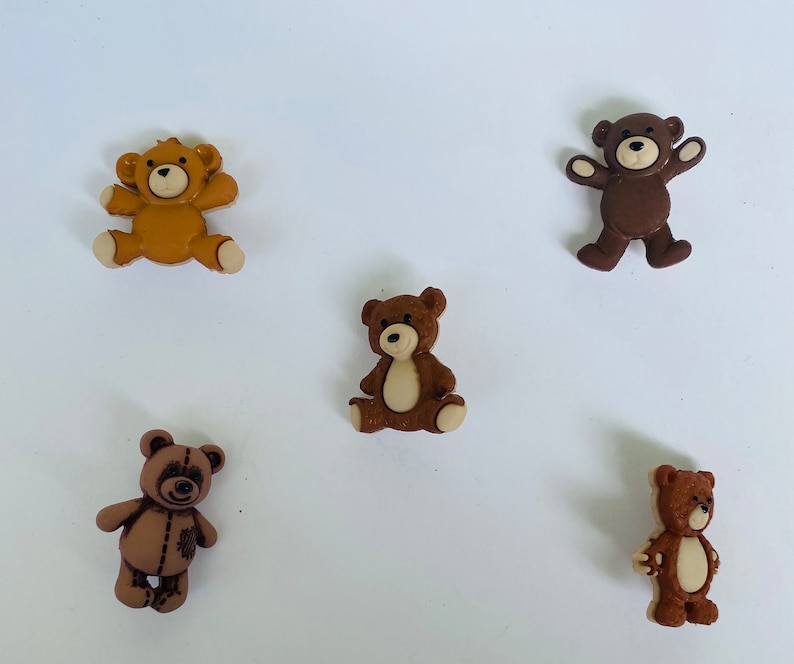 Teddy Bear Jibbitz5 Piece Etsy