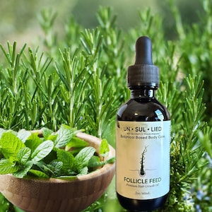 Aceite para el crecimiento del cabello Follicle Feed con romero, menta y calabaza