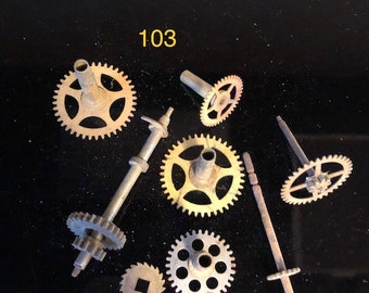 Clock parts for antique clock repair, various, sold as is