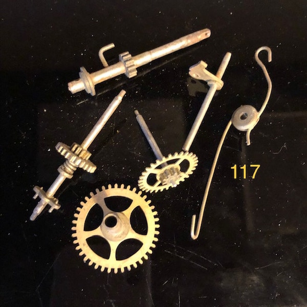 Clock parts for antique clock repair, various, sold as is