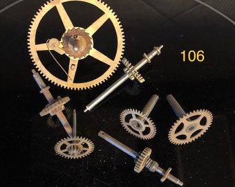 Clock parts for antique clock repair, various, sold as is