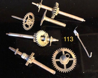 Clock parts for antique clock repair, various, sold as is