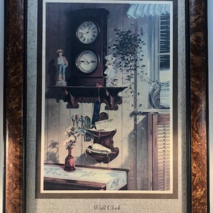 Don Toigo framed print  of Fashion Double Dial Clock, titles &quot;Wall Clock&quot;