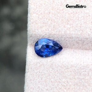 Natural 1.12ct Blue Sapphire | Pear-Shaped Blue Sapphire | Unheated Blue Gemstone for Engagement Rings | Blue Sapphire Pendant