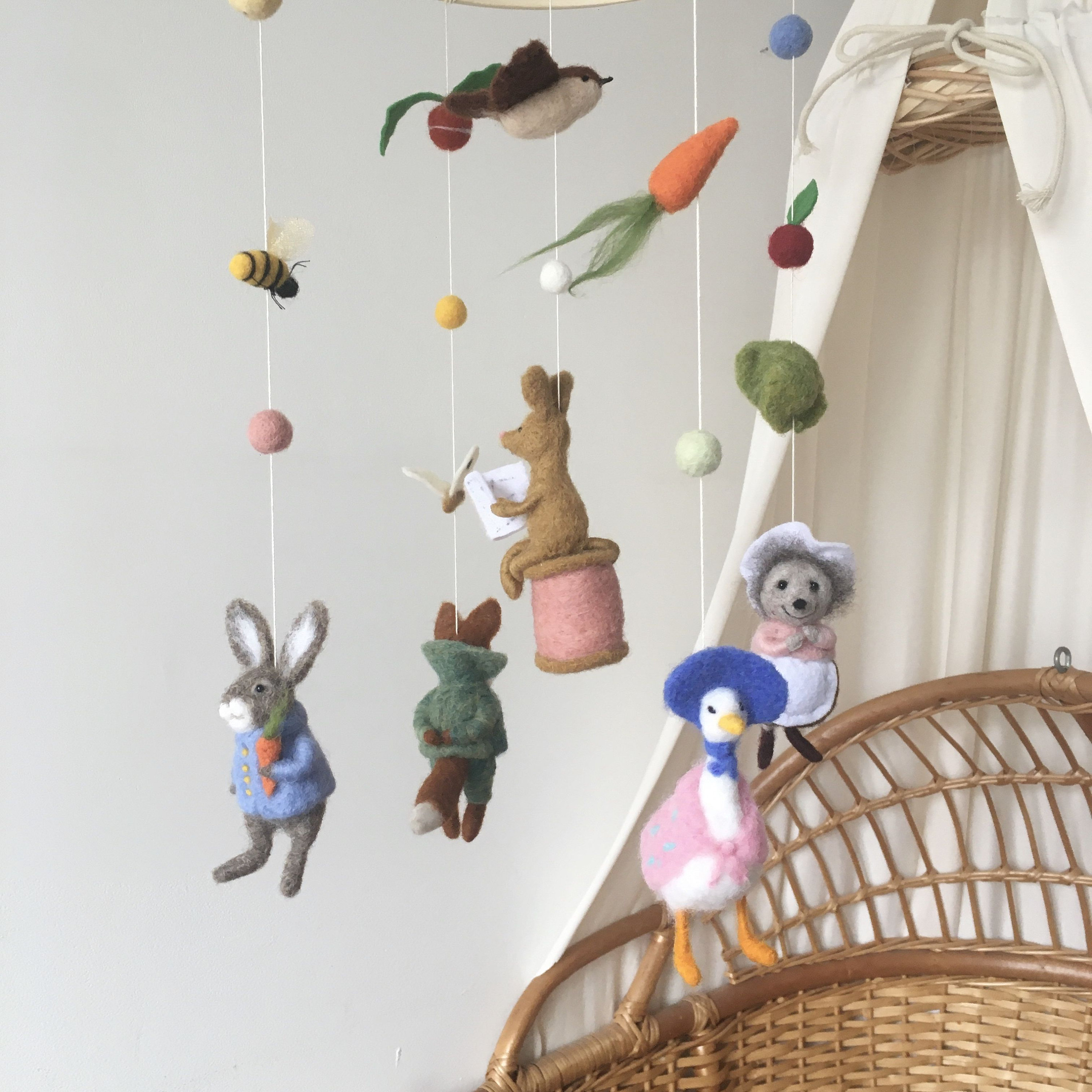 Peter rabbit mobile store for crib