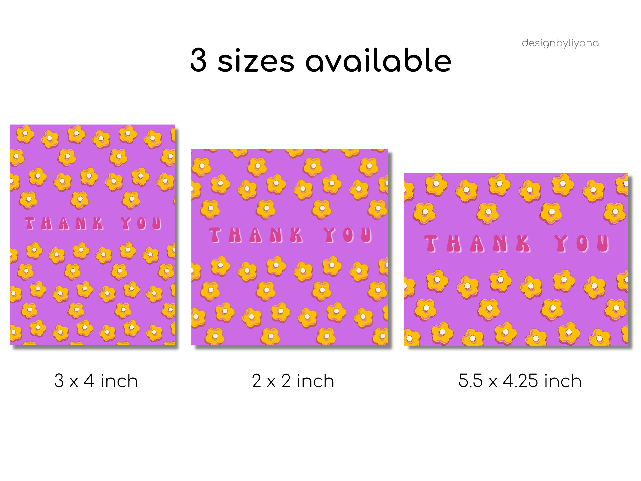 Retro Thank You Card Template | Flower Thank You Card| Small Business ...