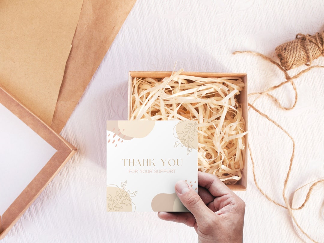 Editable Thank You Card Template Brown Thank You Card Insert Small