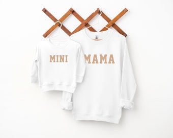 MAMA Sweatshirt | MAMA Crewneck, Mama and Mini, Mommy and Me Matching, Gift For Mom, Mother’s Day Gift, New Mom Gift, Trendy Mom Sweatshirt