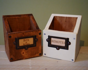 Remote controll holder TV Tidy wooden Bits and Bobbs Storge