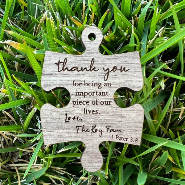 Puzzle Piece | Thank You Gift | Moving Away Thank You Gift | Going Away Thank You Gift | Wedding Thank You Gift | Birthday Thank You Gift