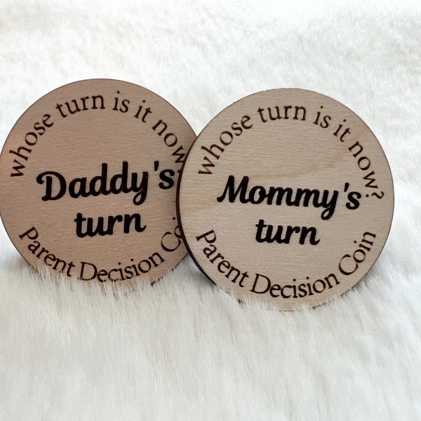 Personalized Parent Decision Flip Coin | Parent Decision Coin | Baby Shower Gift | Custom Parent Decision Coin