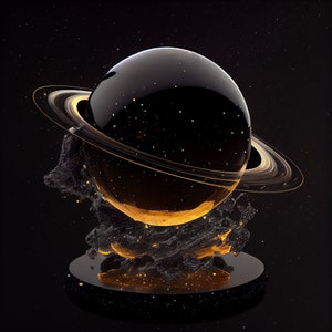 Snow Globe: Saturn