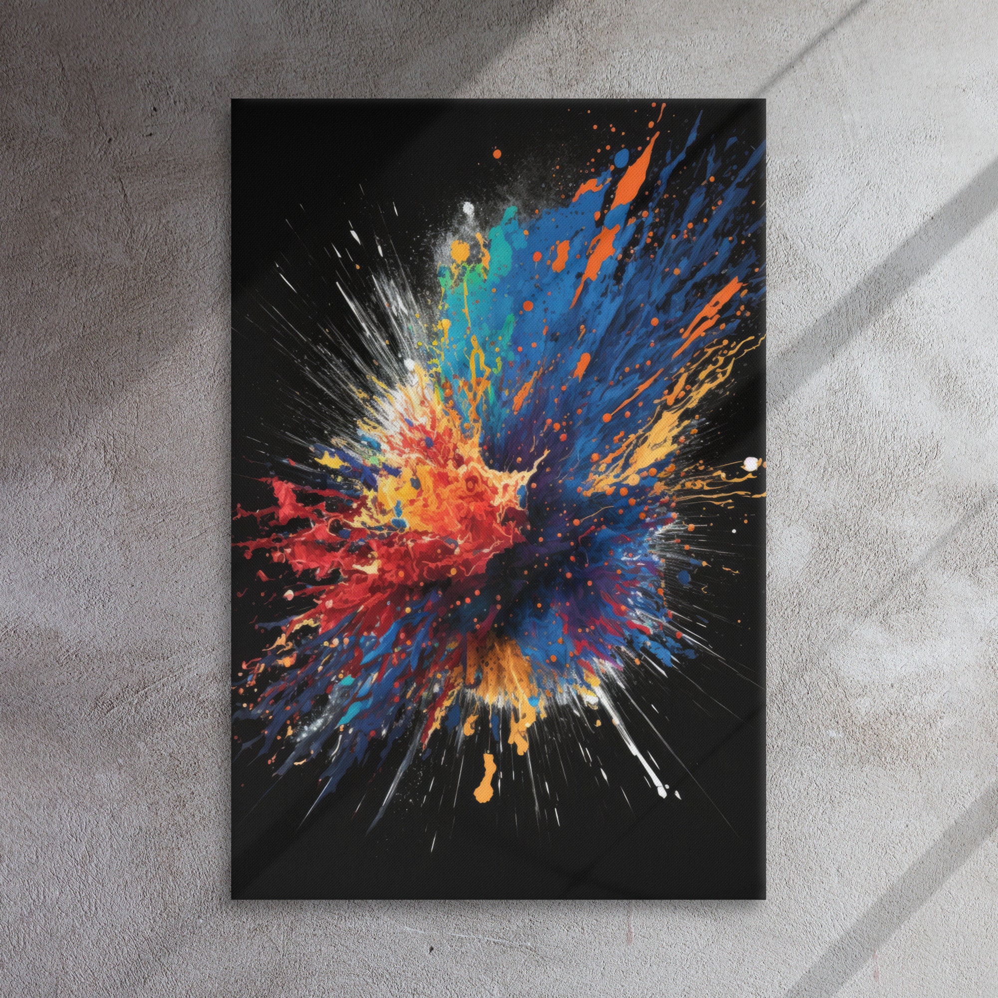 Paint Splatter I - Vertical High Resolution Canvas - Etsy