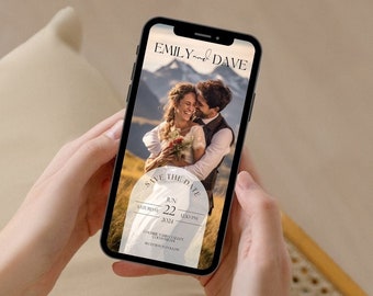 デジタル結婚式招待状テンプレート、電子結婚式招待状、デジタル結婚式招待状、写真付き結婚式招待状、ウェディングカード