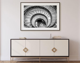 Spiral Staircase Wall Decor, Minimalist Decor, Abstract Print, Instant Download