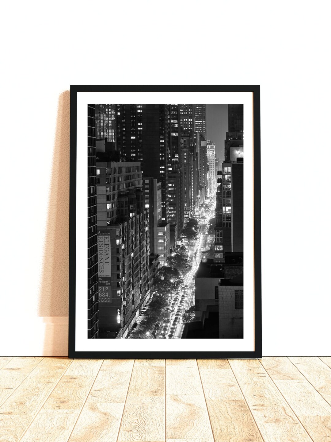 New York City Wall Art, Black and White New York City Street, New York ...