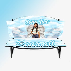 Personalized Memorial Bench Memory Keepsake Gift - Custom Mini Bench Sympathy Ornament for Loved Ones