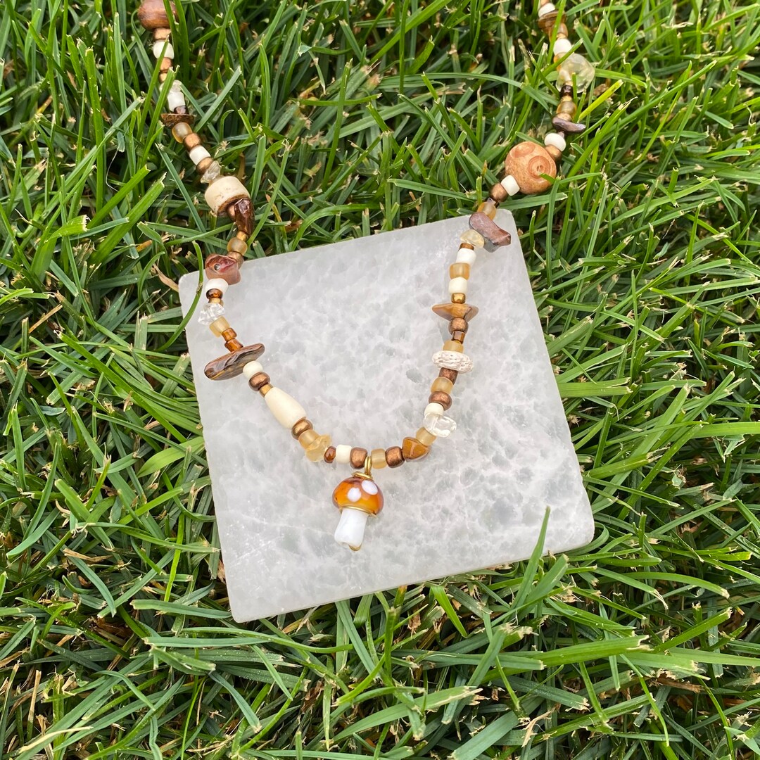 Arrowhead Mushroom Necklace - Seed and Soil main image 1