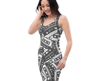 Cassette Tape Mini Dress